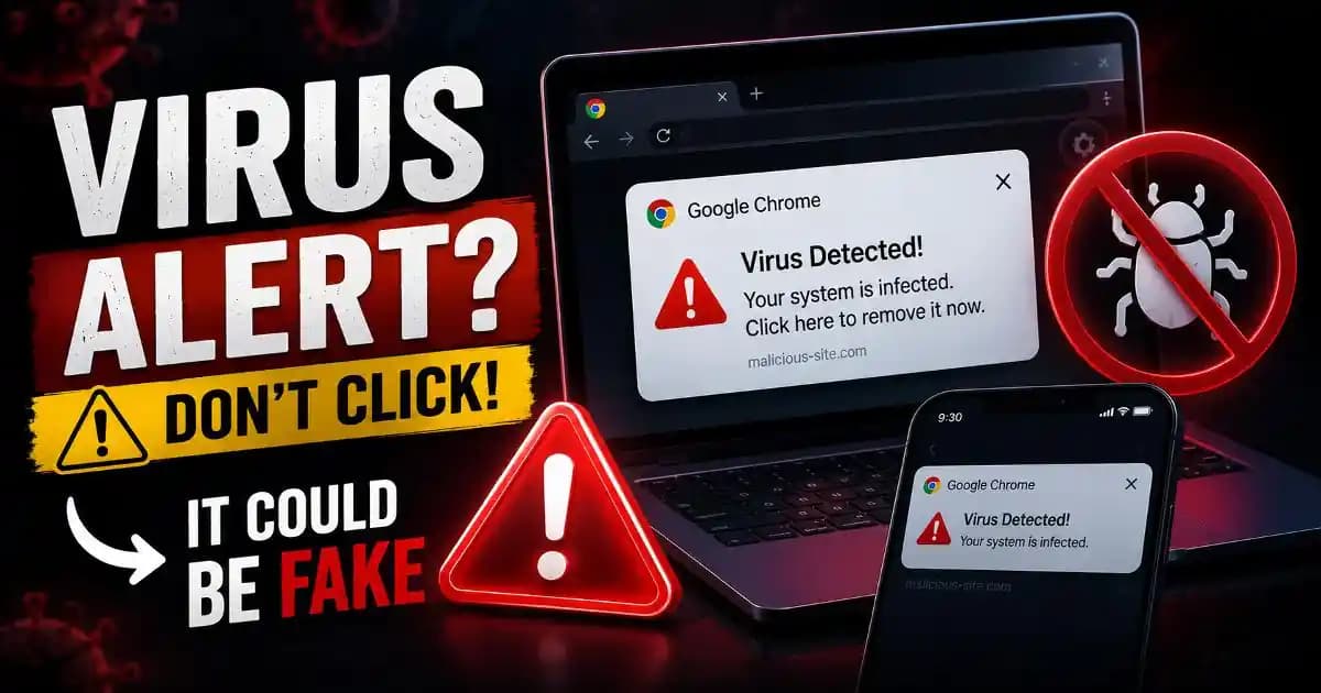 Fake virus notifications in Chrome and how to stop browser scam alerts